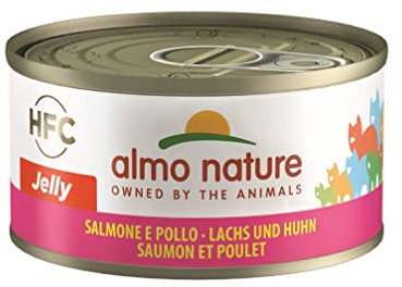 almo nature HFC Jelly Katzenfutter nass -Lachs und Huhn 24er Pack (24 x 70g)
