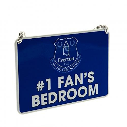 Everton FC Official Football Gift No1 Fan Bedroom Sign - A Great Christmas/Birthday Gift Idea For Men And Boys
