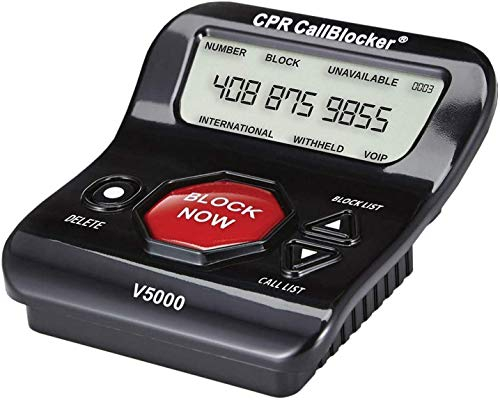 Bloqueur d'Appels CPR V5000 - La Solution no.1 en France pour Les Téléphones Fixes et sans Fil. Préchargement de 5000 Numéros Plus Ajout de 1500 Autres. Installation sans Effort.