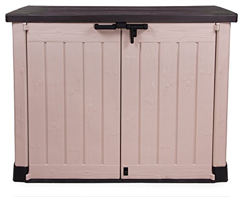 Keter Store It Out Max garden box, garbage can, appliance box, shed for 2 x 240 liter garbage cans.