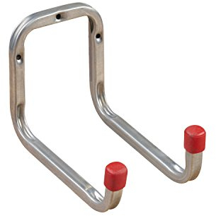 Supporto da parete in metallo – Doppio gancio da parete 173 mm – DUO | Acciaio zincato | Gancio multiuso per ordine in cantina | Gancio da officina da avvitare | 1 pezzo – Gancio a vite per garage.
