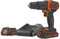 BLACK+DECKER BDCHD18K1B2-QW Trapano a Percussione a 2 Velocità, Nero, 3/8 Pollice
