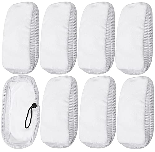 Spares2go Hard Floor Cleaning Cloth Pads for Morphy Richards 720022 12 in 1 Steam Cleaner Mop (Pack of 8)