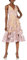 Dress the Population Damen Audrey Spaghettiträger, Midi, A-Linie, 3D-Blumenkleid Kleid für besondere Anlässe, Flieder/Nude, Groß