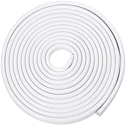 Sourcing Map Kantenschutz, U-Dichtung, weiß, U-Kanalkantenschutz, PVC-Kunststoff, mit Eisenblech, passend für 1/16-9/64 Zoll Kante, 5 m Länge