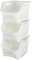 Hokky 3 Tier White Stackable Kitchen Storage Basket, Stacking Storage Basket