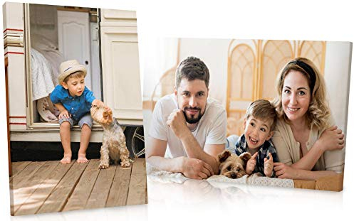 Panther Print Personalised Family and Pets Framed Custom Photo Canvas | Magnificent Photos on Canvas | Perfect for Special Occasions 91x61cm (36x24in)