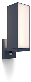 LED Außenwandleuchte Cuba m. Bewegungsmelder, verstellbare Wandlampe 90° drehbar,Außenleuchte aus Aluminium in Anthrazit, Gartenbeleuchtung 13 Watt, 1000 Lumen, 3000 Kelvin, moderne Wandleuchte