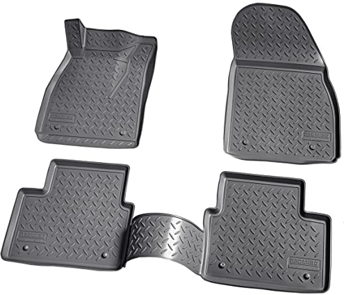 Recambo 3D Gummi Fußmatten kompatibel für OPEL Insignia A | BJ 2008-2017 | Auto Gummimatten | Passgenau | mit Rand | schwarz