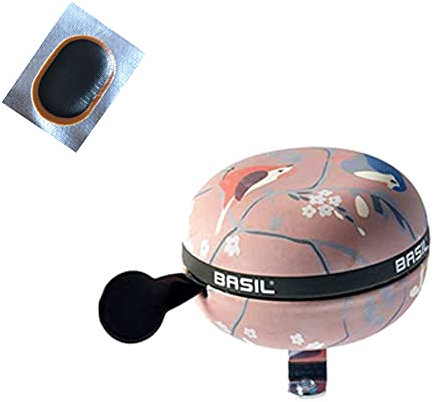 Basil Big Bell Wanderlust Klingel Ø 80 mm - Pink inkl. Schlauchflicken