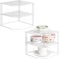 ASTOTSELL Kitchen Cupboard Organiser [2 Pack], 3 Tier White Corner Plate Rack for Kitchen Cupboard Storage - Cupboard Storage Shelf Organiser