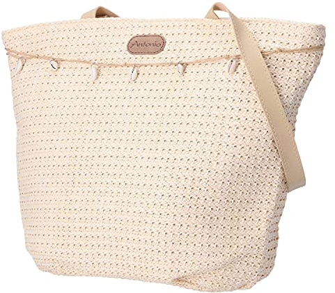 Antonio Damen Bast Tasche L beige