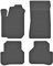 Gummimatten Automatten Gummifussmatten Gummi Fußmatten Satz für Renault Twingo II Bj. 2007-2014 U_EX-25