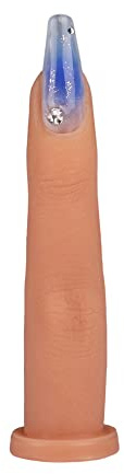 KnowU Silicone Main d Entrainement Pour Ongle, Main D'entrainement Manucure, Ongle Gel, Acrygel Ongle, Doigt Entrainement Manucure,4#