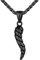U7 Hörner Anhänger für Halskette Edelstahl Herren Chili Italienisch Horn Kette Schwarz 3D Italienisches Horn Halskette Cornicello Hornanhänger Hornkette Personalisiert Modeschmuck für Valentinstag