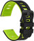 WOCCI 22mm Bicolore Cinturino Orologio in Silicone, Sgancio Rapido, Cinturino di Ricambio per Uomo e Donna, Fibbia Nera (Nero-Verde Primavera)