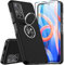 KRAFTCARE Hülle für Xiaomi Redmi Note 11/11s 4G mit 1 Pack Panzerglas Schutzfolie, Hülle mit Eingebetteter 360° Grad Ring, Magnetische Schutzhülle Stoßfest Cover Case für Redmi Note 11/11s,Schwarz
