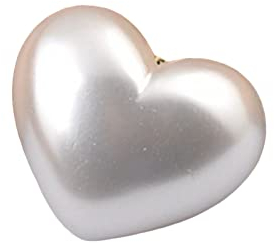 Broche magnétique en forme de cœur pour femme avec fausses perles