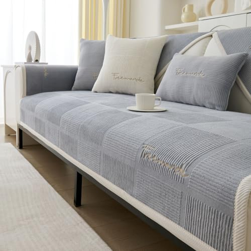 WYJHNLBEDC Sofa/Couch überzug/überwurf, Sofa überwurfdecke, Warmer Super Weicher Fleecedecke Sofabezug für Sofa L Form/U Form/Ecksofa 3/2/1 Sitzer, Sofaschutz Hund Kratzschutz Katze 70x210cm