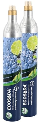 Roxus Wassersprudler Kartusche ECO SODA 425g CO2 Kohlensäure Universal Zylinder Tauschzylinder Sprudel Ersatz Biogen Neu 1er Pack
