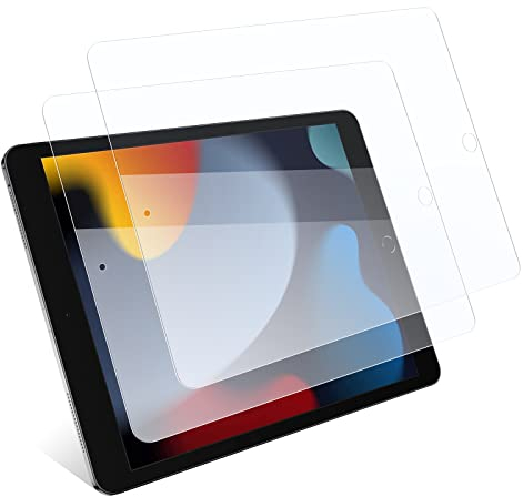 JEHOO Lot de 2 films de protection d'écran pour iPad 9ème génération et iPad 8ème/7ème génération 10,2 2021/2020/2019, iPad Air 3 2019/iPad Pro 10.5 Dureté 9H