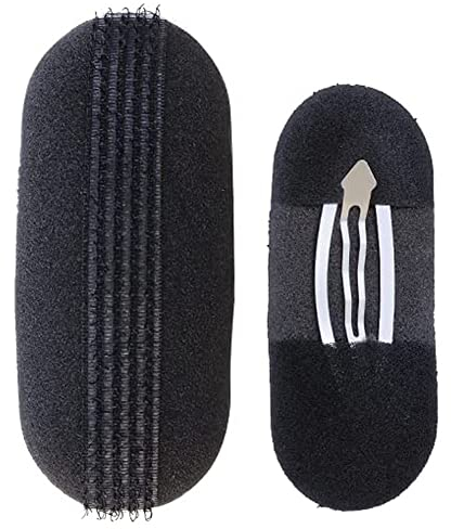 2 Stücke Haarkissen, Witbicg Invisible Fluffy Hair Clip Haarpolster, Perfect Puff Haar Kopf Puffhaarkopfkissen Kopf- Und Gesichtsform, Damen- Und Mädchen-Accessoires (Schwarz)