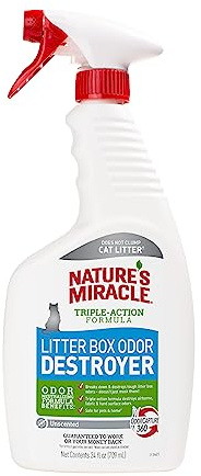 Nature's Miracle Litter Box Odor Destroyer, 24 Ounces, Eliminates Feces, Urine and Ammonia Odors from Cat Litter Box