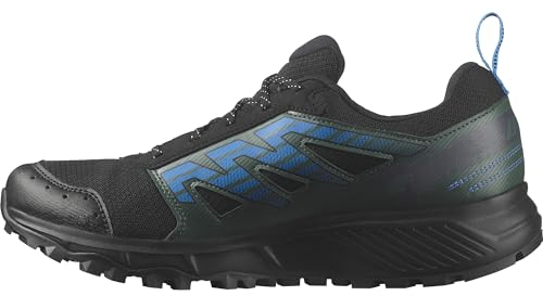 Salomon Wander Gore-Tex Wasserdichte Herren Trailrunning- und Wanderschuhe, Outdoor-bereit, Komfort durch Dämpfung, Sicherer Fußhalt, Black, 43 1/3