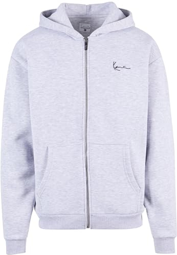 Karl Kani Herren Chest Signature Essential Zip Cardigan Grey, M