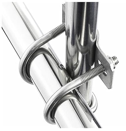 Collier de Serrage en Acier Inoxydable galvanisé 304, Double vis en Forme de U, Boulon croisé, Tube à Boucle de Tuyau de Forme spéciale (Size : GALV-M8-25x60mm)