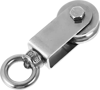 ABOOFAN 3pcs Sturdy Hoist Pulley Wear-resistant Ring Heavy Duty Rope Pulley for Gym Ladder Lift Winch