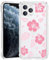 Axulimin for iPhone 11 Pro Case Clear Cute Kawaii Pink Hibiscus Hawaiian Flower Floral Aesthetic Phone Case for Girls Preppy Women