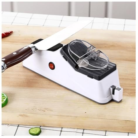 Electric Knife Sharpener, Knife Sharpener with Protective Cover for Home, Knife Sharpener, 5 Seconds for Quick Sharpening & Polishing 3PCS Replaceable Grinding Wheel (USB Style)