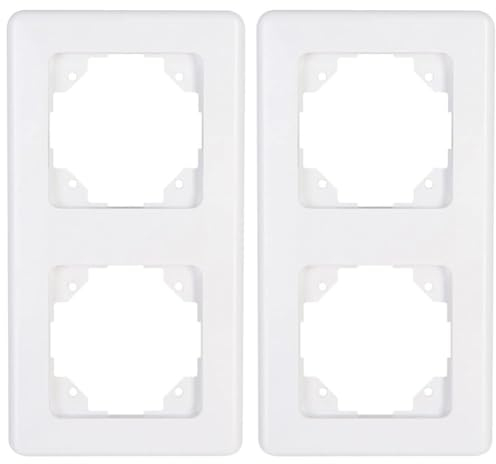 Kopp Abdeckrahmen 2-fach Europa arktis-weiß, 303213060 (Packung mit 2)