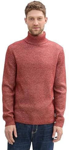 Tom Tailor Herren 1043347 Basic Rollkragenpullover in melierter Optik