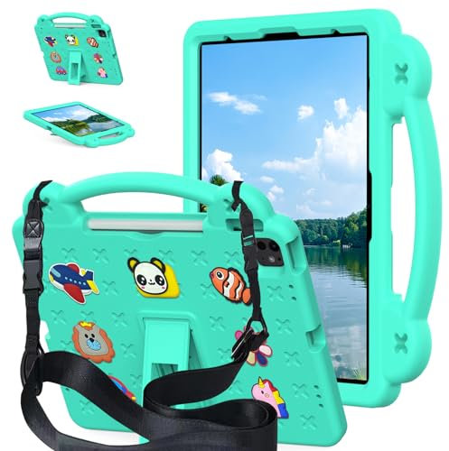 AKABEILA Tablet Hülle per Xiaomi Redmi Pad SE 2023 11 pollici Niedliche Hülle für Kinder Stoßfest Schützend mit Schultergurt Griff und Ständer