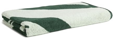 Möve Beach Blume Strandtuch 80 x 200 cm aus 100% Baumwolle, Cypress/Lime Cream