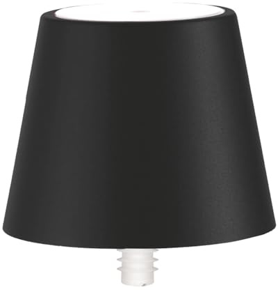 Zafferano, Poldina Stopper Lampe, Kabellose und Wiederaufladbare Flaschenlampe mit Touch Control, Geeignet für den Innen- und Außenbereich, Dimmer, 2200-3000 K, Höhe 11 cm, Farbe Schwarz