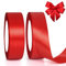GXFCING Geschenkband Rot 25mm Breit, 46 Meters Satinband Schleifenband Rotes Ribbon für Geschenkverpackung, Bastelarbeiten, Weihnachten, Geburtstag, Taufe, Hochzeit