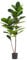 Leaf Design UK Artificial Plant Fiddle Fig Tree Plant Black Plastic Pot