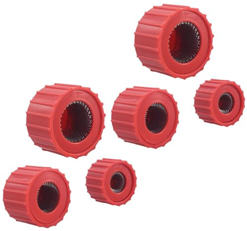 Oiieco 6 Pcs Copper Pipe Cleaner for Drill 1/2,3/4,1 Inch Plumbing Tube Cleaning Tool,Pipe Cleaners Plumbing