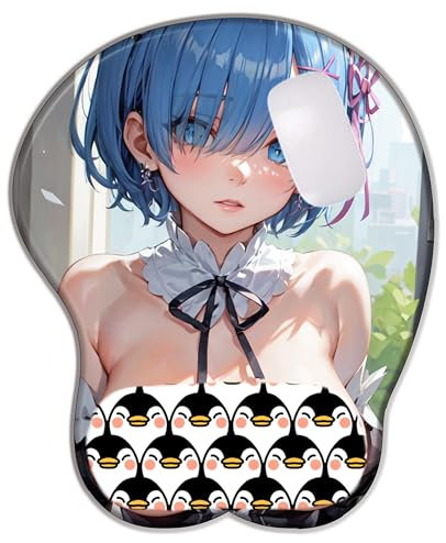 REM Anime 3D Mauspad Fun Handgelenkstütze Animation Mauspad Ergonomischer Schutz des Handgelenks