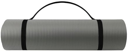 Endless NBR Grey Yoga Mat | Comfortable & Durable Gymnastic Mat | Non-slip phthalate tested | Size: 190 * 100cm, 1cm Thick | Color:Grey | NBR Foam | Exercise, Yoga, Pilates and Workouts