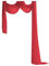 Neu Fenster Schal Multifunktions Voile Fenster Oder Event Dekoration Mit Tunnelzug (Red, One Size)