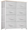 YITAHOME Kommode,Kommode mit 8 Schubladen,Schrank,Stoffschubladen mit Griffen,Metallgestell,Dauerhaft,Hellgrau