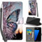 Handyhülle für Samsung Galaxy S7 Hüllen Premium Leder Case Klappbar Wallet Magnet Kartenfach Standfunktion Schutzhülle kompatibel mit Samsung S7 Cover,Schmetterling