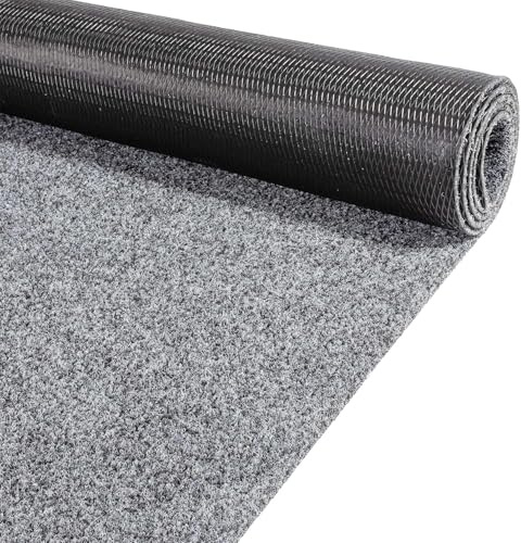ANRO Teppich Läufer Schmutzfangmatte Sauberlaufmatte Fußmatte Indoor Outdoor Flur Eingang Oskar 400 x 160 cm Grau