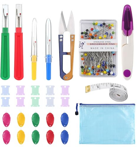 BORISCA Découseurs, Découseurs Couture Decoud Vite Couture, Seam Ripper Professionnel avec Ciseaux, Ensemble de Ciseaux de Couture pour Travaux de Couture et Outils D'enlèvement