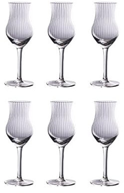 BTWYU Copas de vino，Conjunto de copas de vino Hermosa copa de vino, copas redondas de champán de tallo largo for vino tinto y blanco, 125ml/4,2oz for bar hotel personalizado(Set of 6)