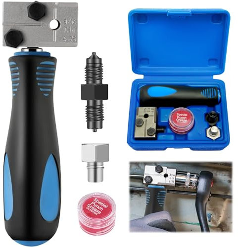 MeYuxg 3/16 Zoll Bremsleitung Bördelgerät, Bremsleitung Bördelgerät Set, Bremsleitung Werkzeug, Bremsleitung Reparatursatz, 4,75 mm Bördelwerkzeug für Klimaanlagen, Fahrzeugleitungen